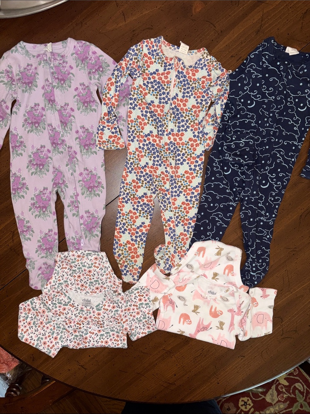 Kate Quinn Ruffle Footie Sleepers Sz 6-9M